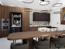 Crimson accents and quiet luxury: an Award-winning home